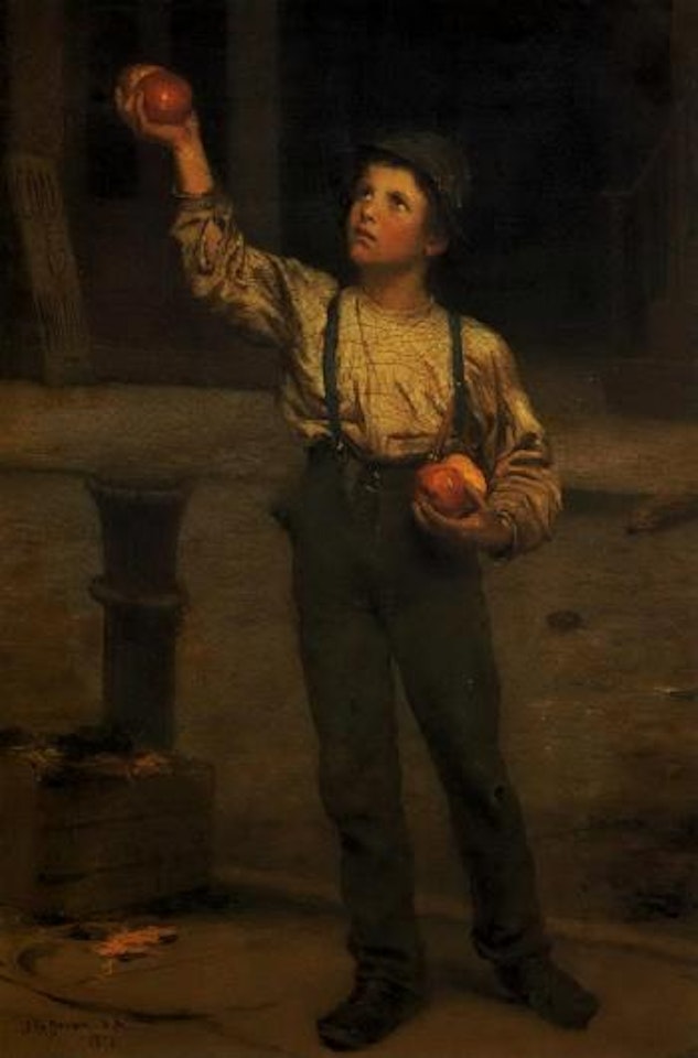 The young apple saleman by John George Brown