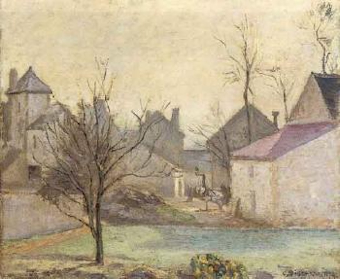 Cour de ferme a Pontoise by Camille Pissarro