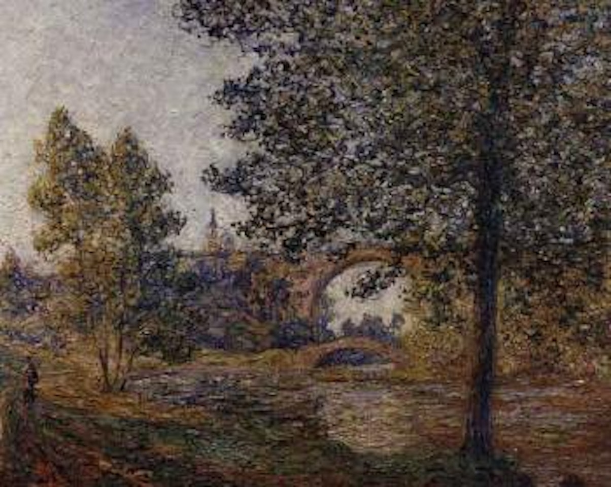 Bords de l'Eure, effet de soleil, le soir by Francis Picabia