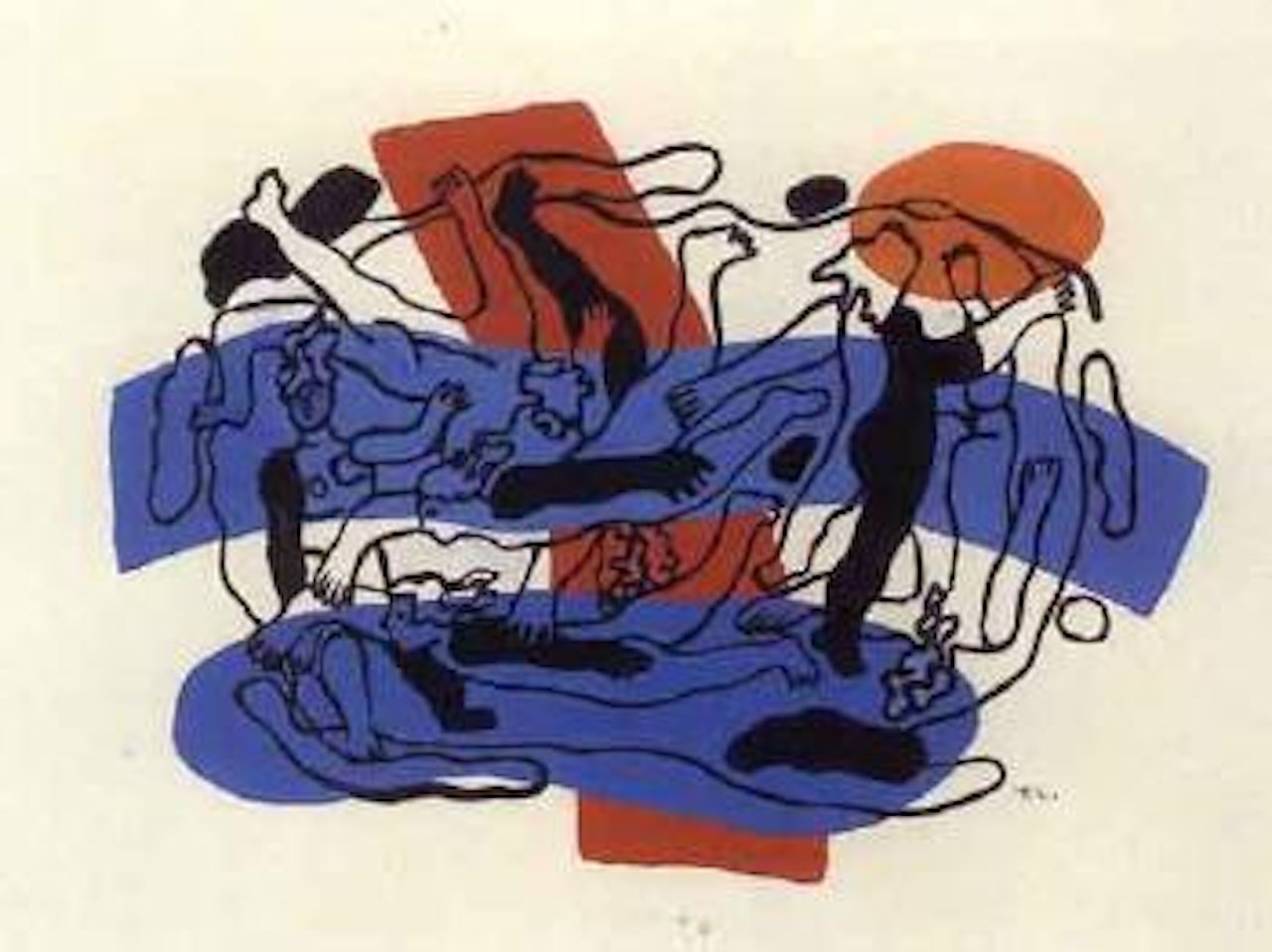 Les plongeurs by Fernand Leger