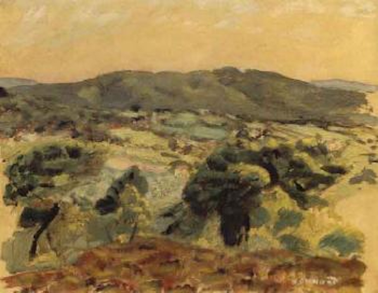 Paysage du soir ou paysage de Provence by Pierre Bonnard