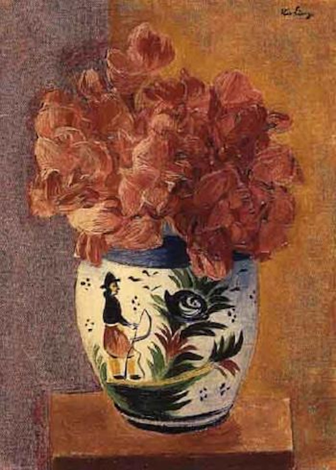 Fleurs dans un vase breton by Moïse Kisling