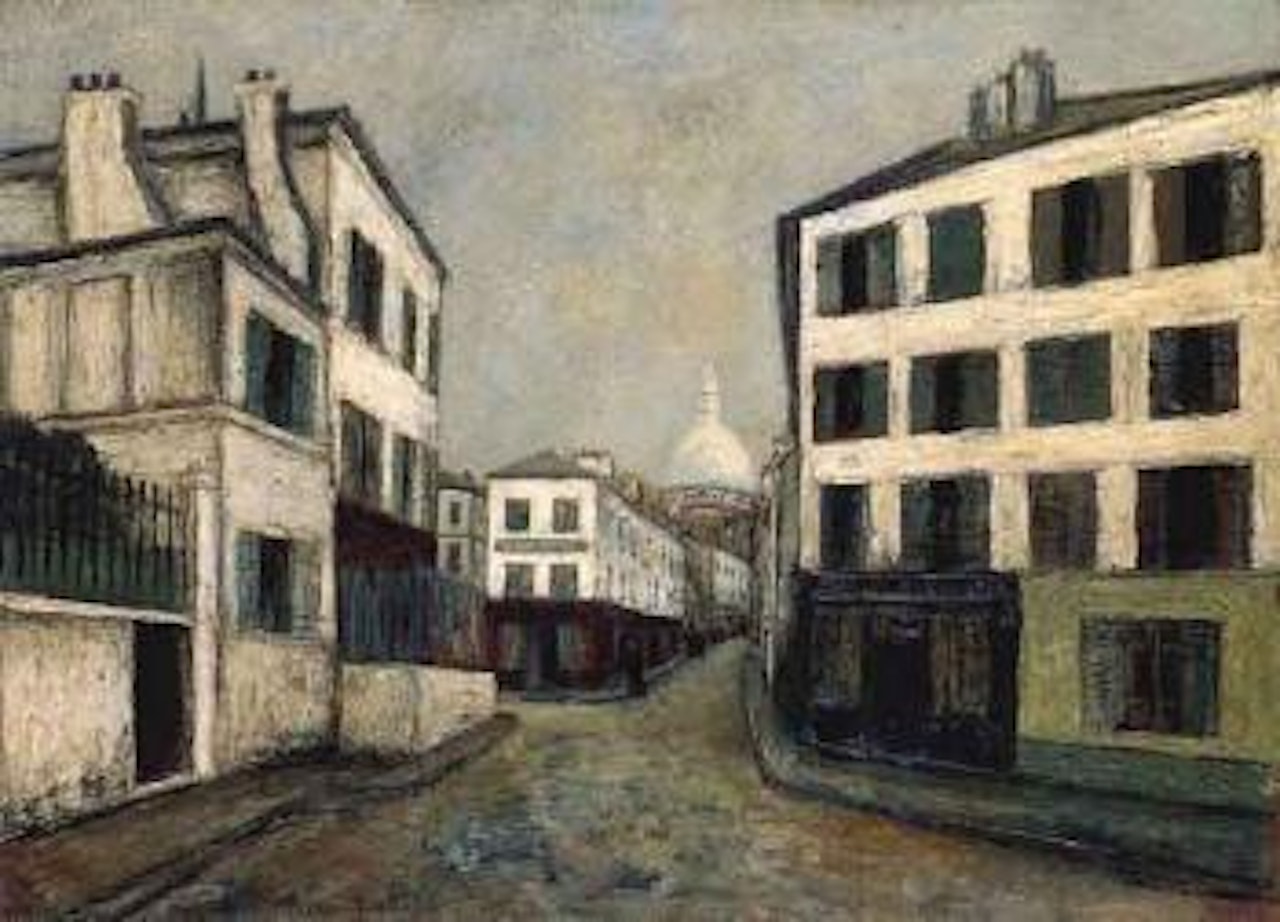 La rue Norvins a Montmartre by Maurice Utrillo