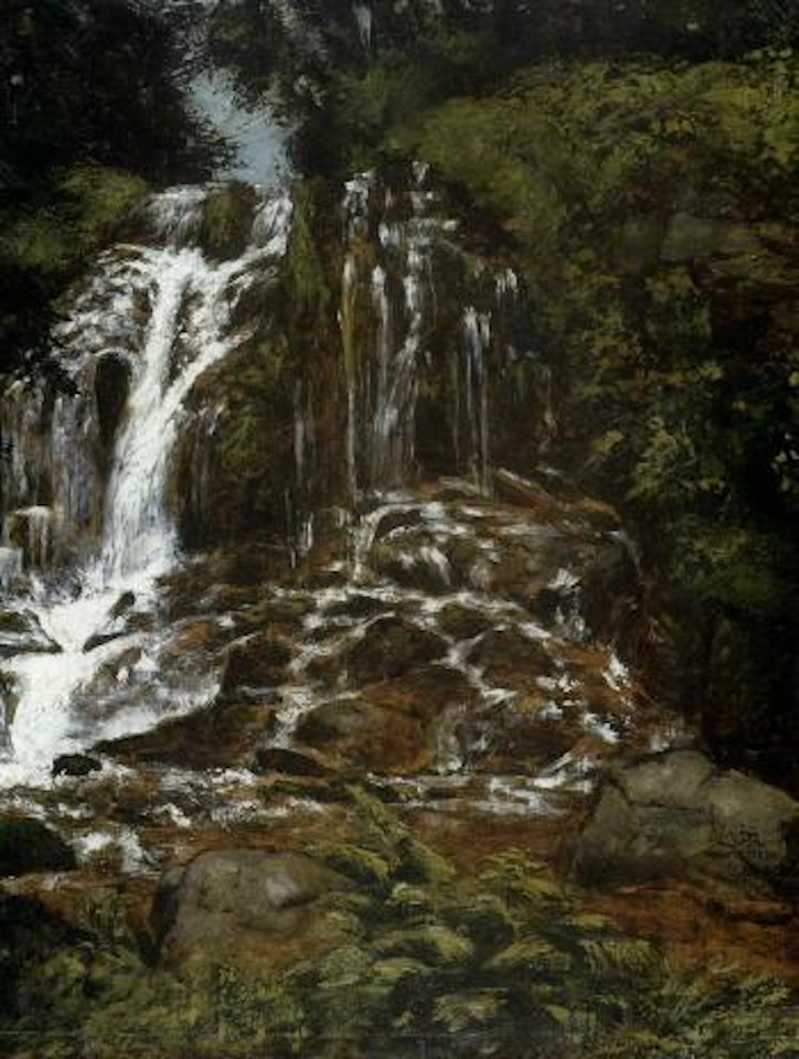 Waterfall at St Blasien, after nature by Hans Thoma