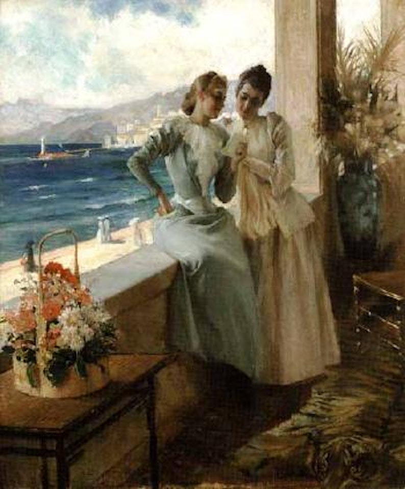 On the balcony by Albert Edelfelt
