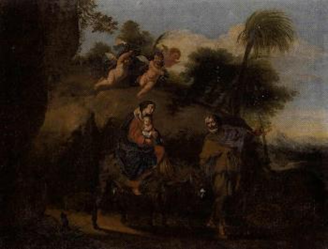 Scene from Flight to Egypt by Italian School