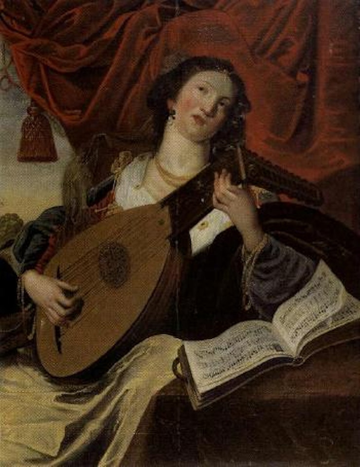 Four women as allegories of the senses by Abraham Janssens