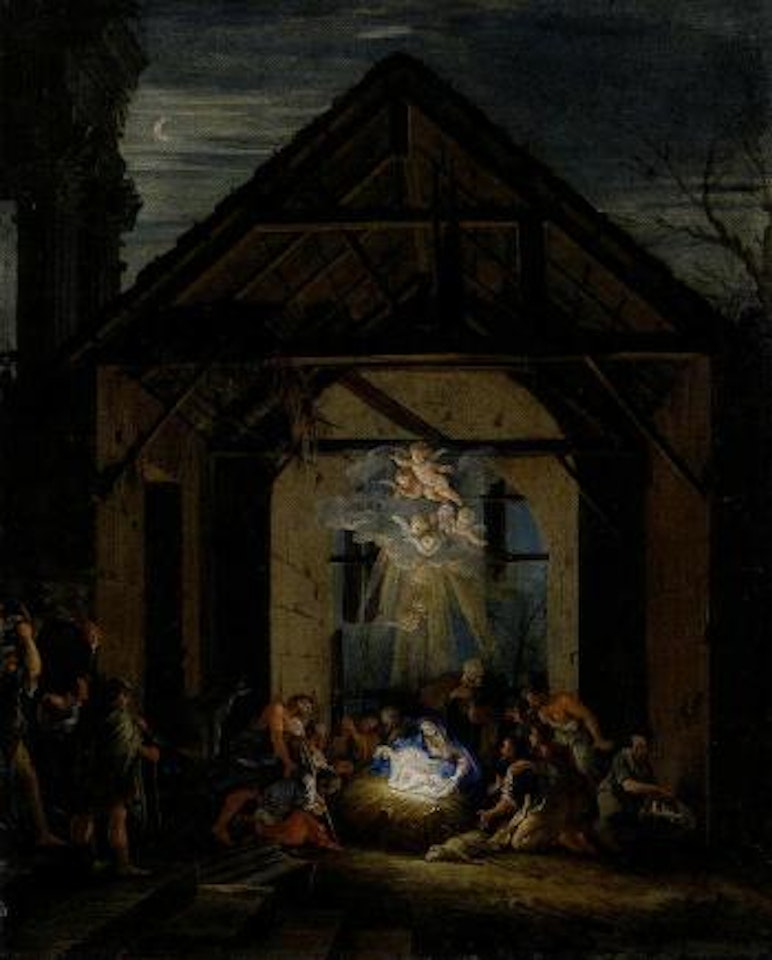 Adoration of the shepherds by German School