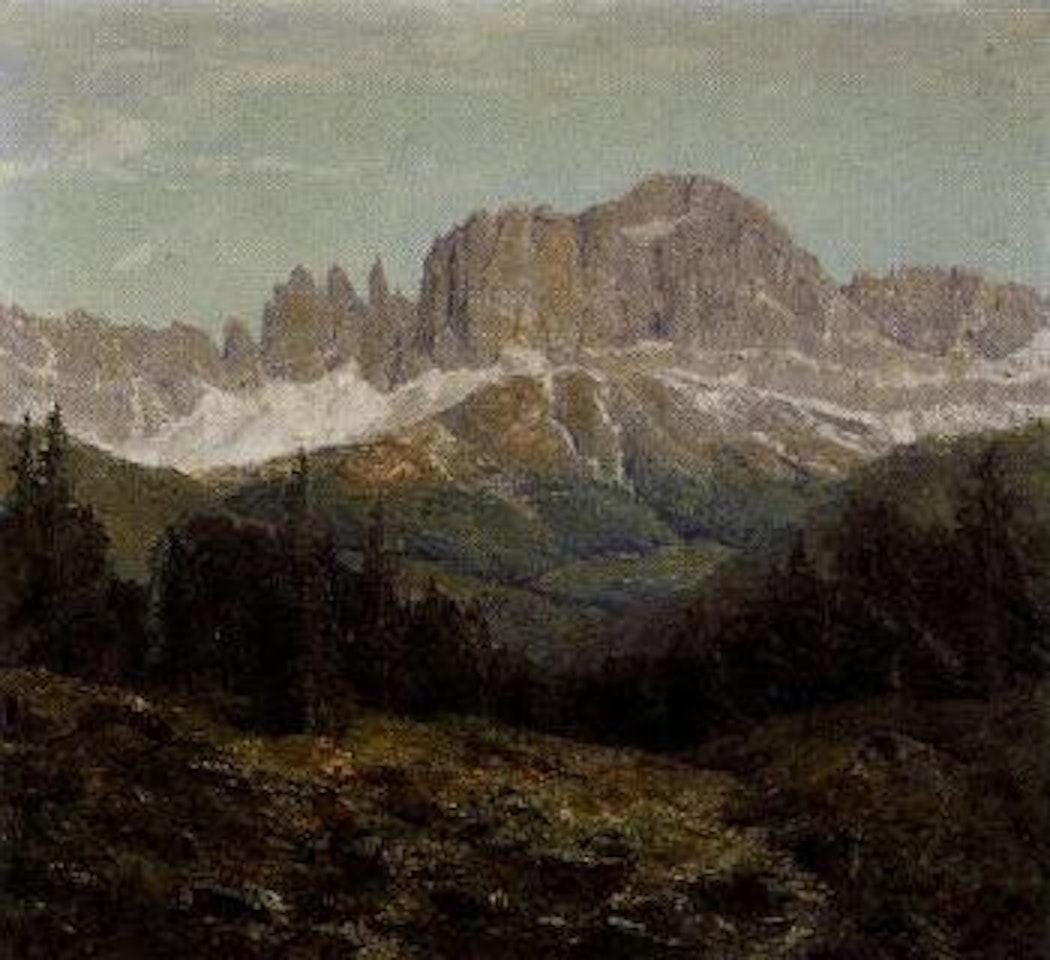 Extensive landscape in Domomite Mountains by Otto Pippel