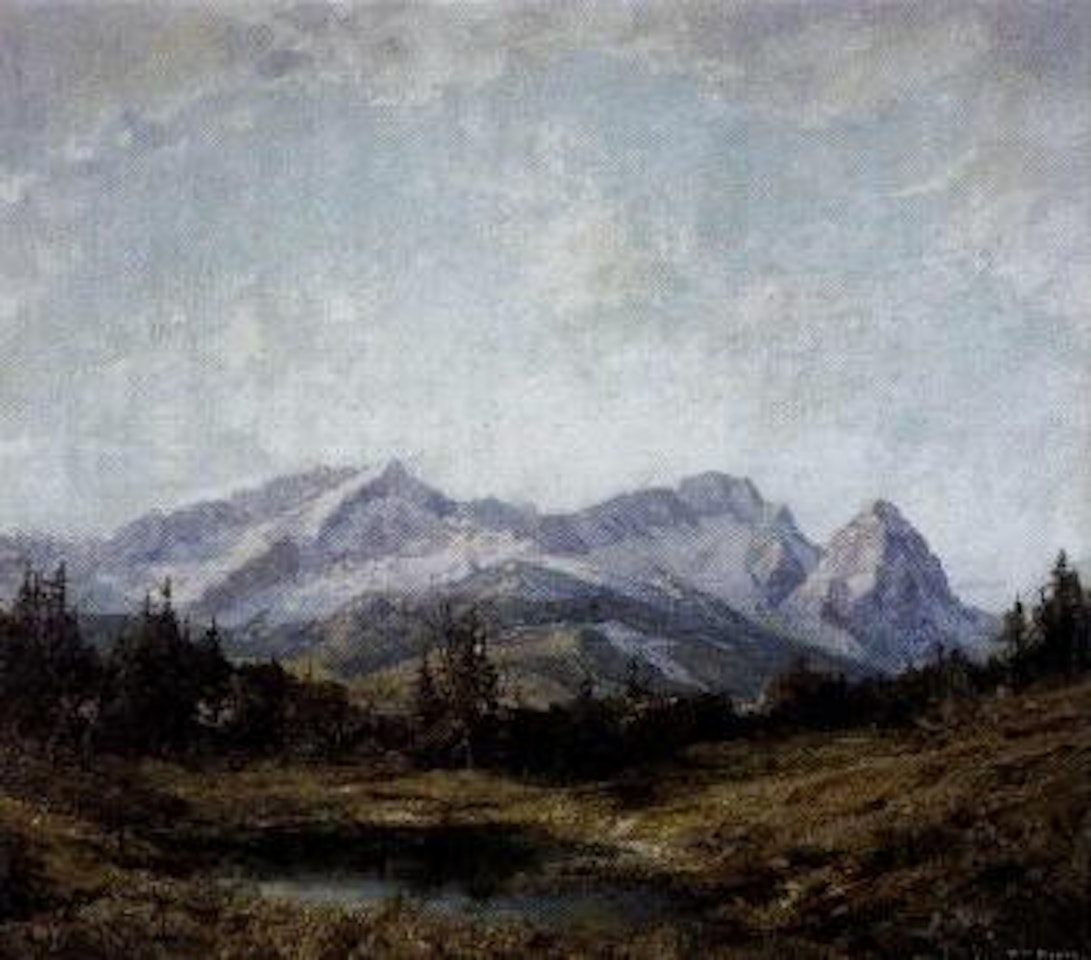Extensive landscape in Wetterstein Mountains by Otto Pippel