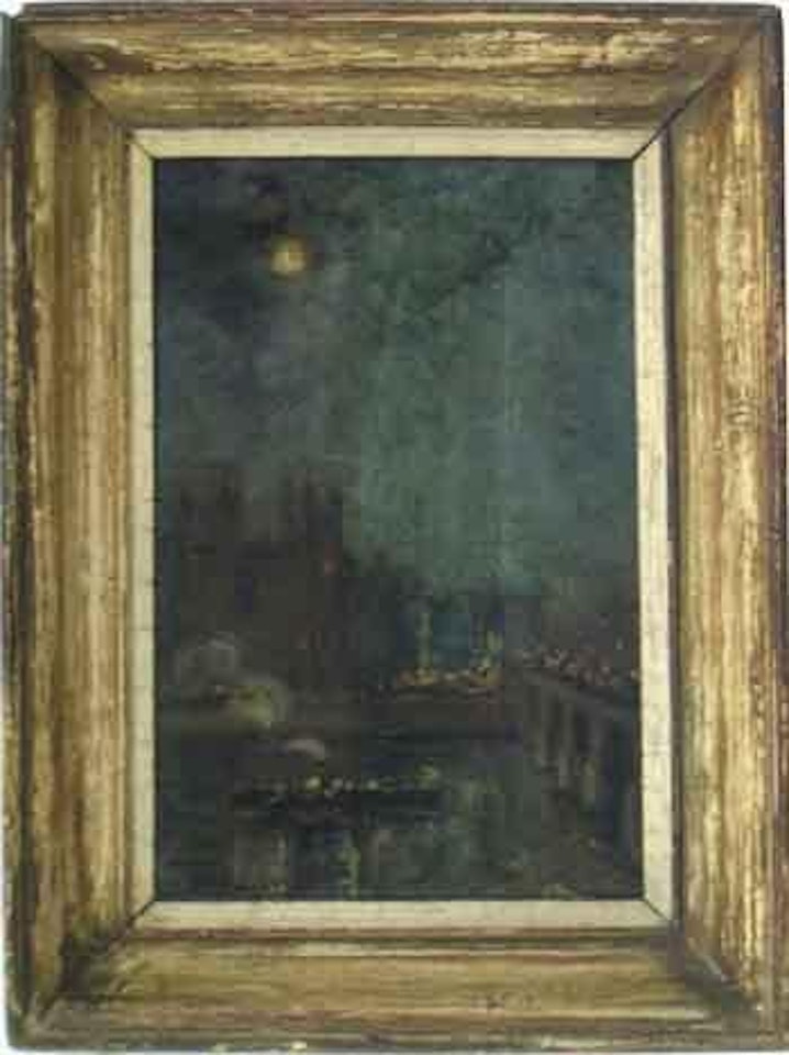 Moonlight over Pont Neuf and Notre Dame, Paris by Konstantin Alekseevich Korovin