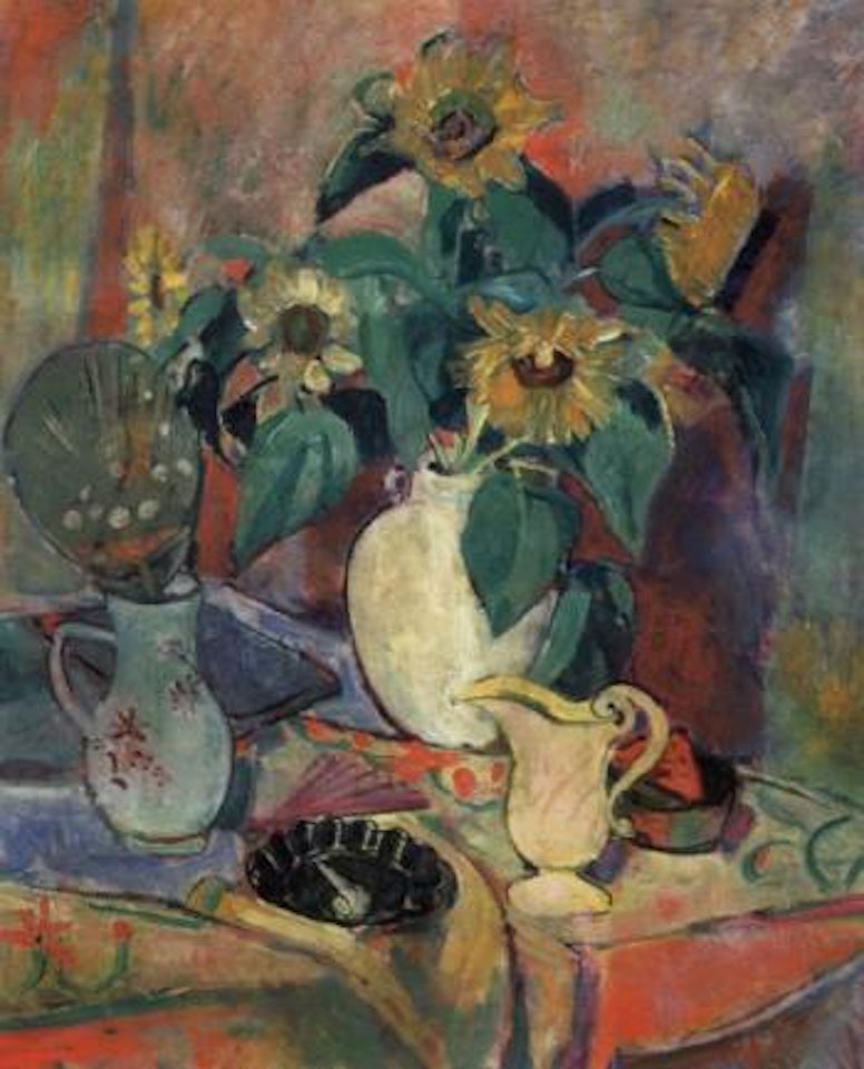 Still life with sunflowers by Oskar Moll