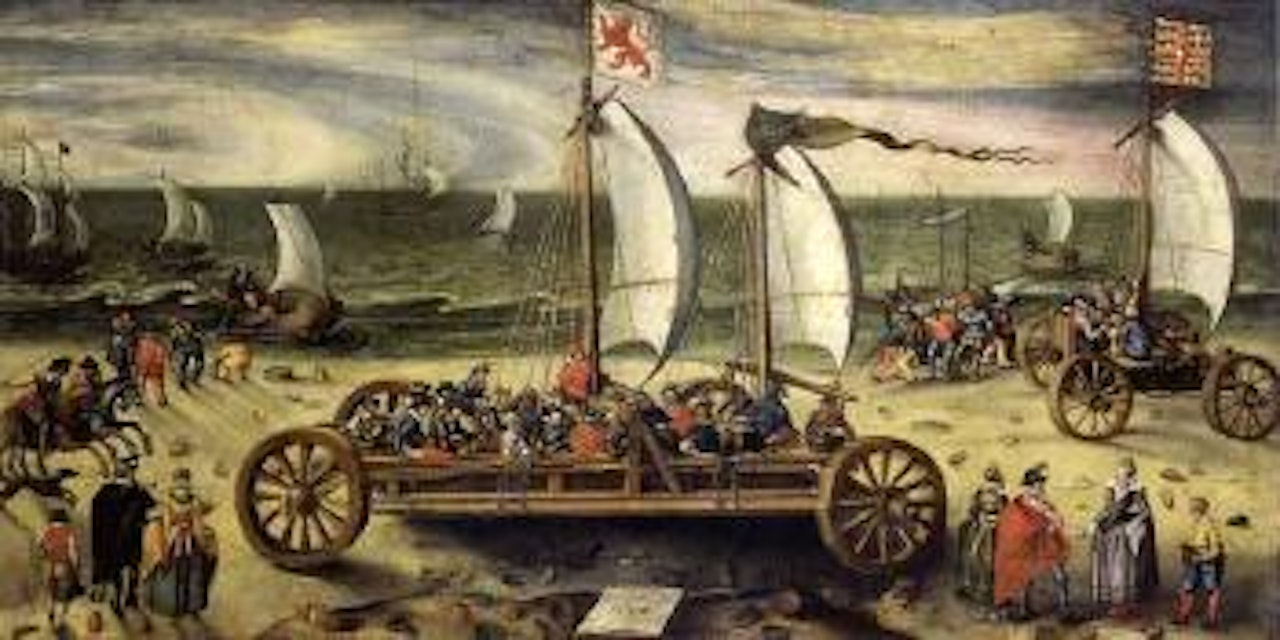 Course de chars a voile en presence du Prince Maurice de Nassau by Dutch School