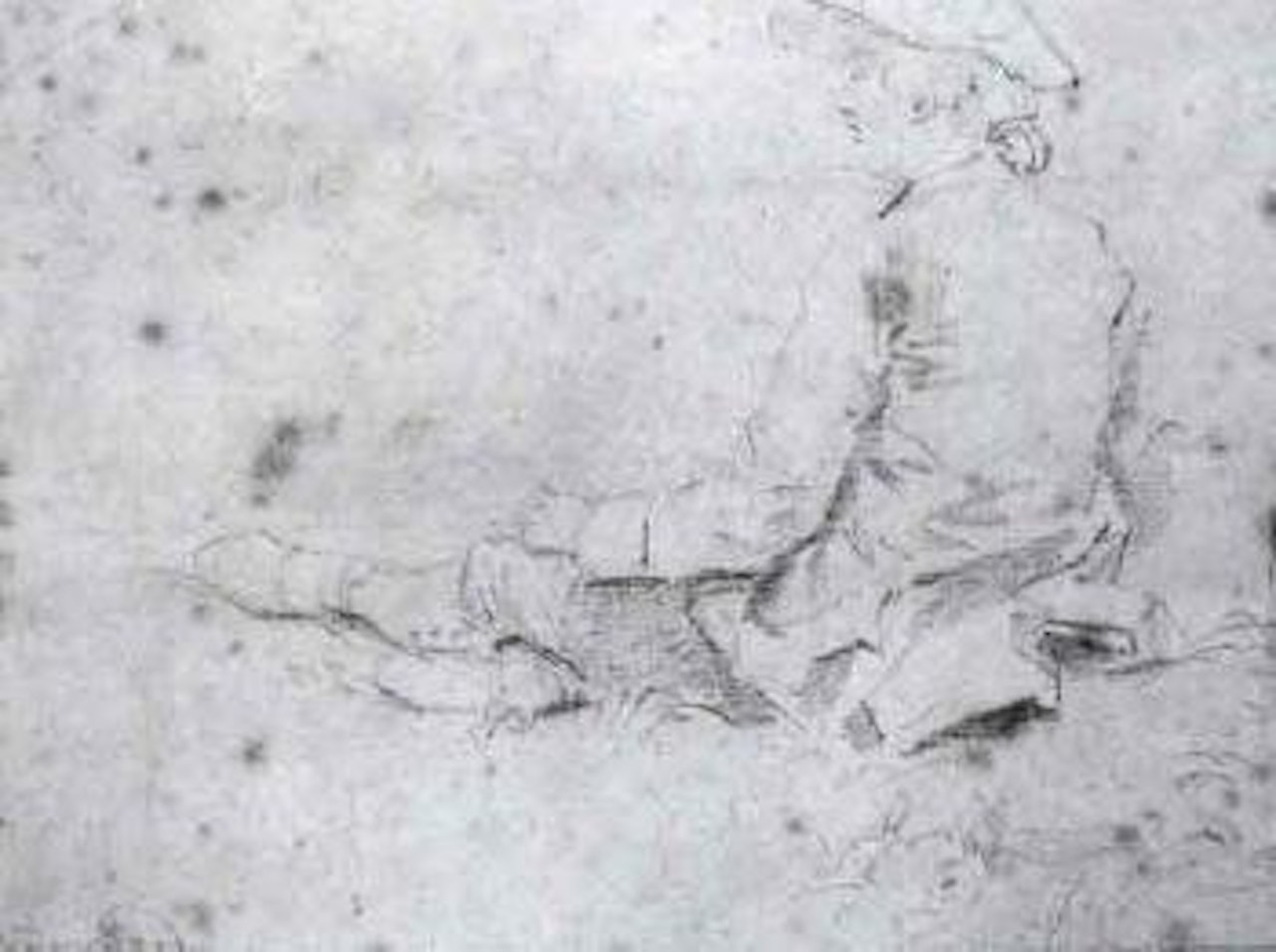 Homme assis vu de dos by Jean-Honoré Fragonard