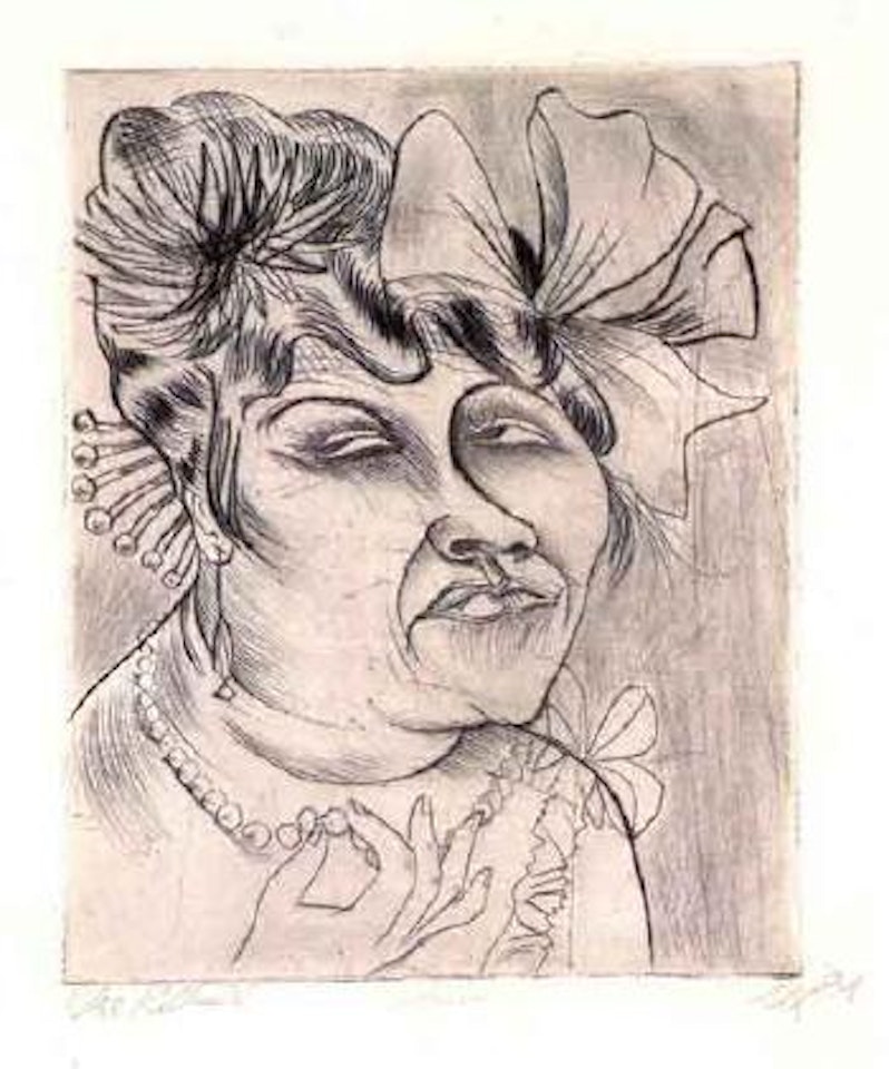 Woman in pearls by Otto Dix
