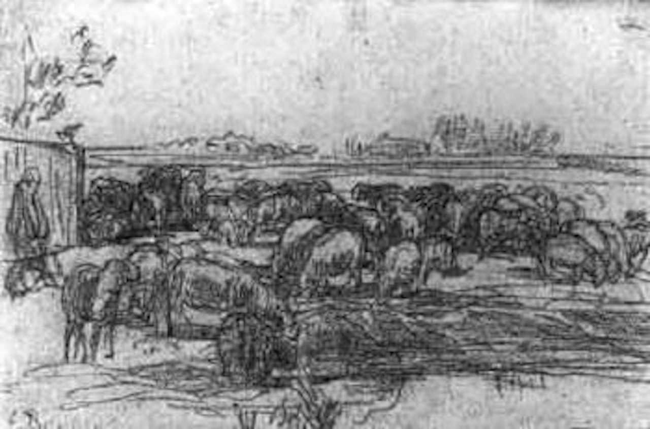 Le troupeau by Eugène Boudin