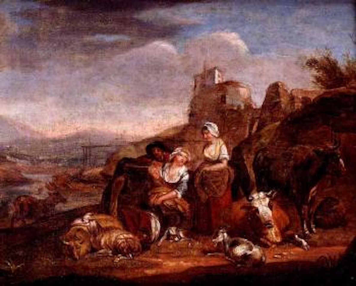 Pastoral scene by Dutch School
