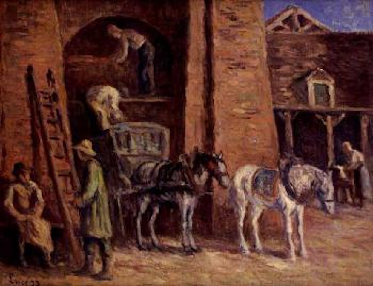 In the stable by Maximilien Luce