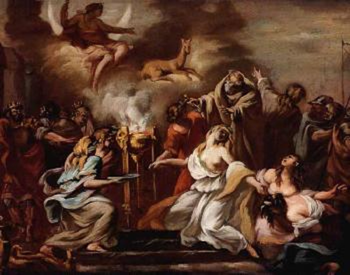 The sacrifice of Iphigenie by Spanish School