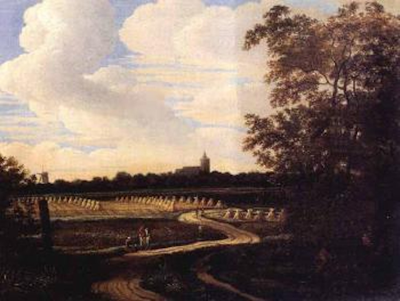 Landscape with figure on path by Jan Van Kessel The Elder