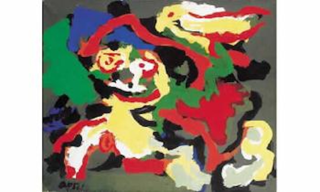 Red and green by Karel Appel