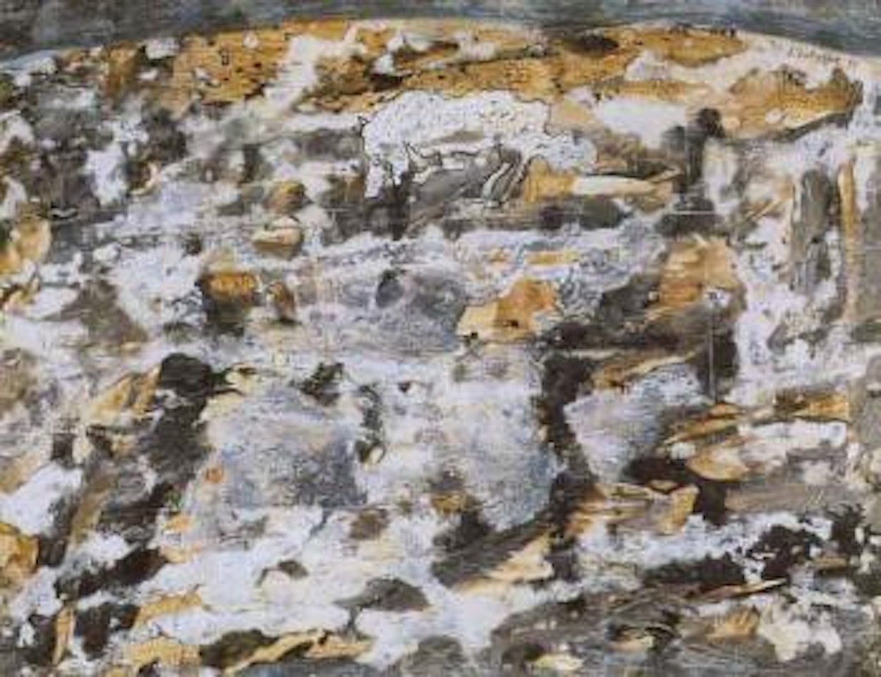 Paysage desertique avec chien by Jean Dubuffet