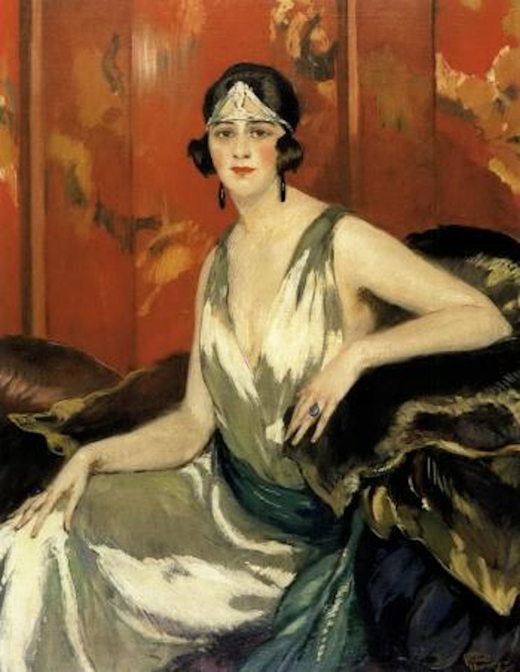 Femme assise au diademe by Jean Gabriel Domergue