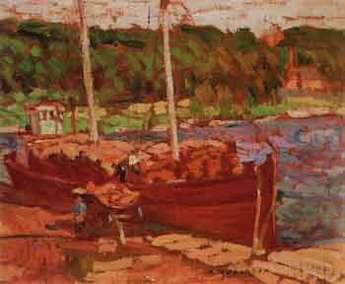 Tannery dock, Penetanguishene, Ontario by Alexander Young Jackson
