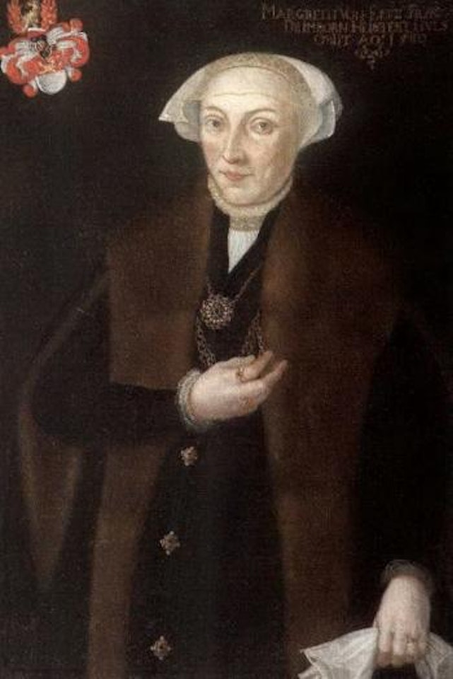 Portrait of Margareth von Eltz. Portrait of Dham von Harff by German School