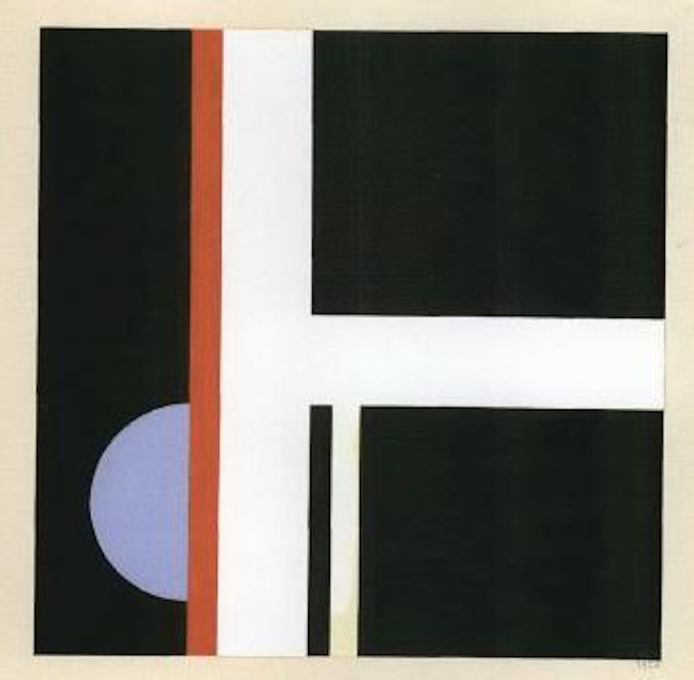 With blue semi circle by Walter Dexel