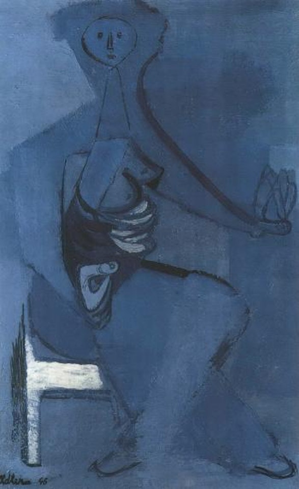 Seated figure by Jankel Adler