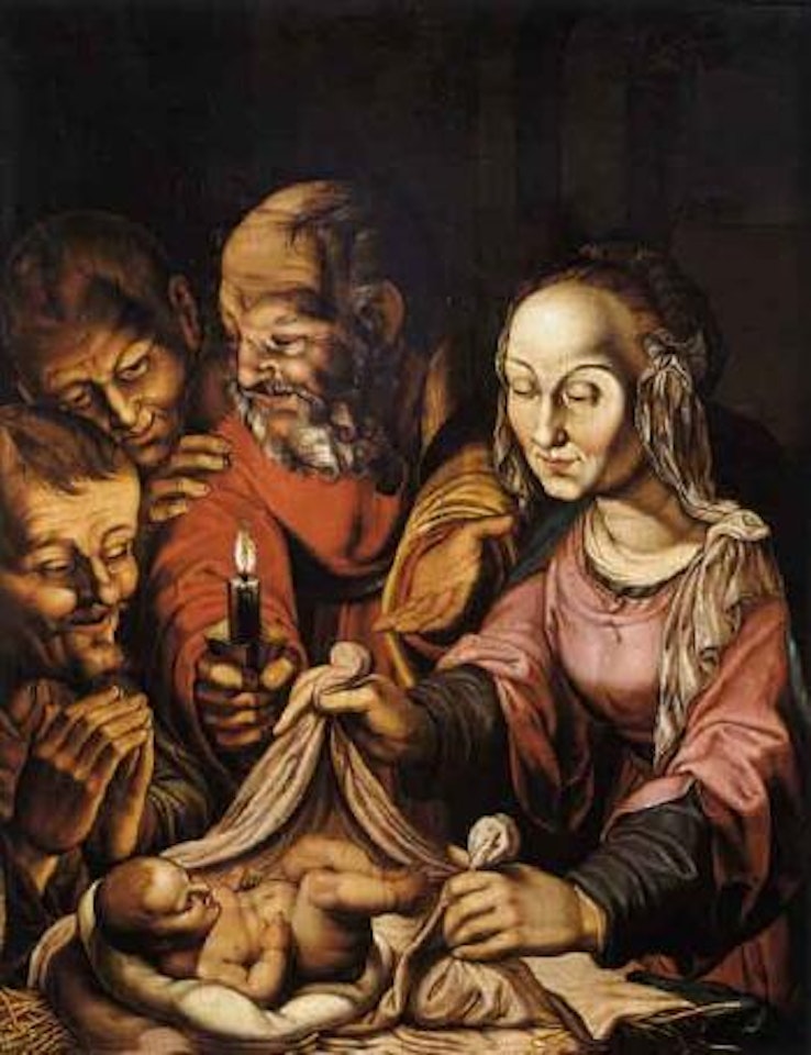 Adoration of the shepherds by Dutch School