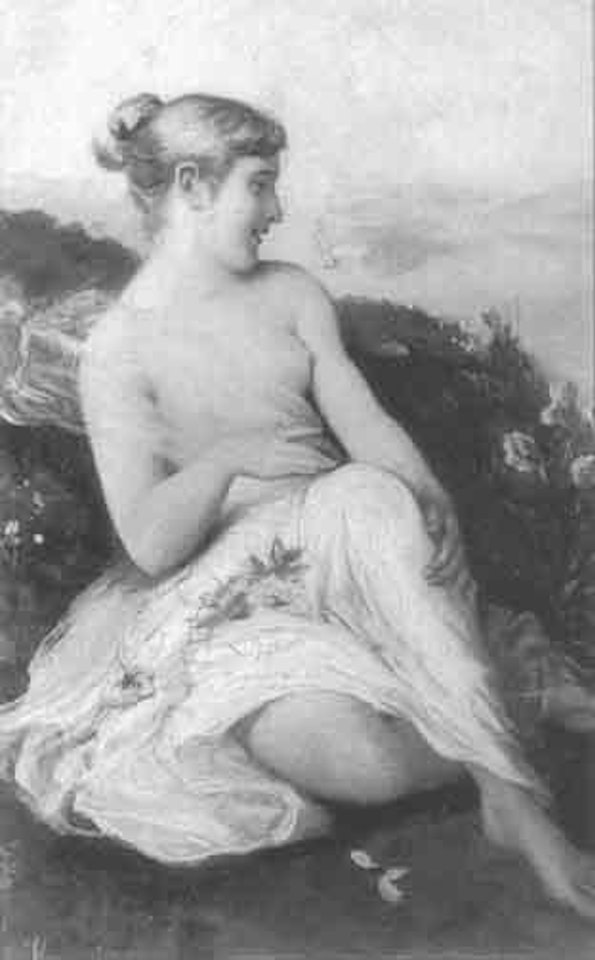 Jeune femme et papillons by Wilhelm Kray
