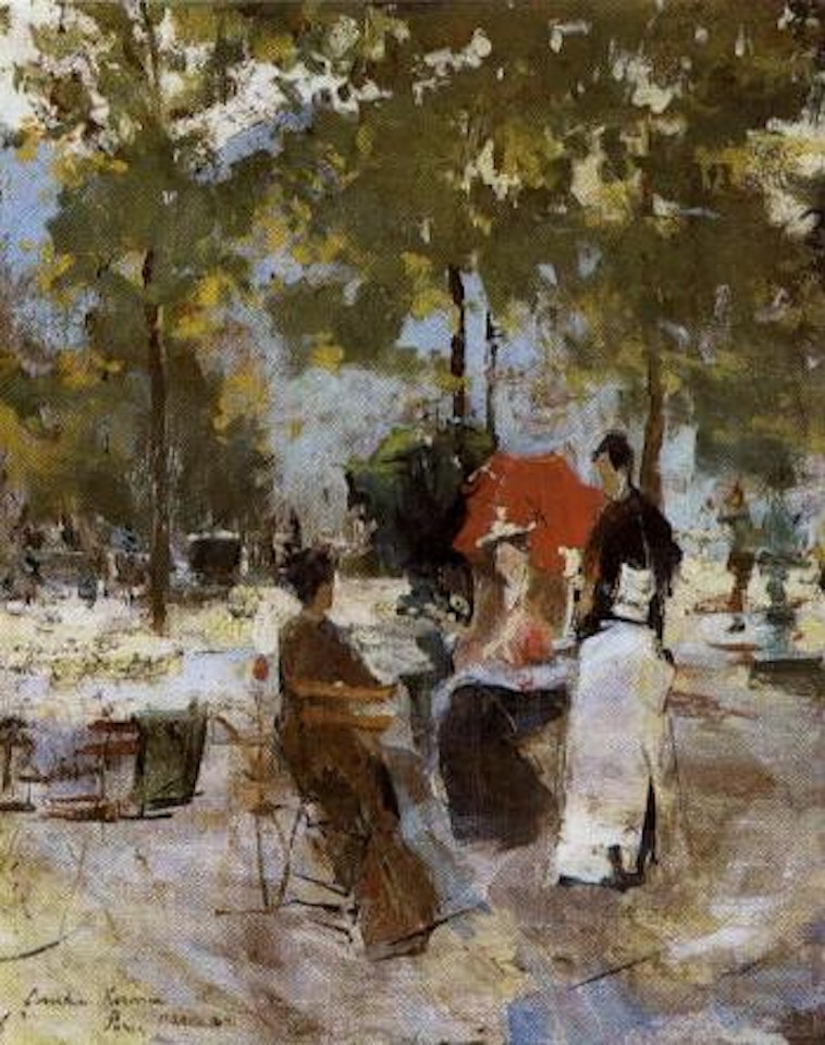 Scene in Parisian Cafe by Konstantin Alekseevich Korovin