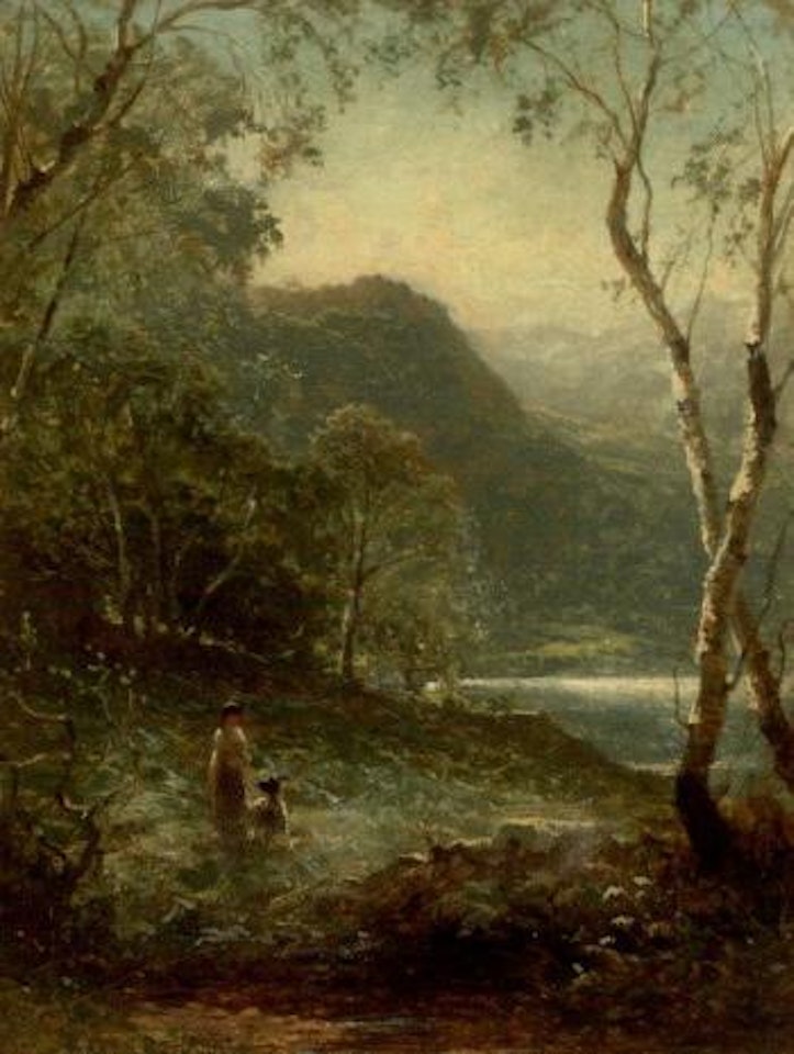 Glimpse of the lake by Benjamin Williams Leader