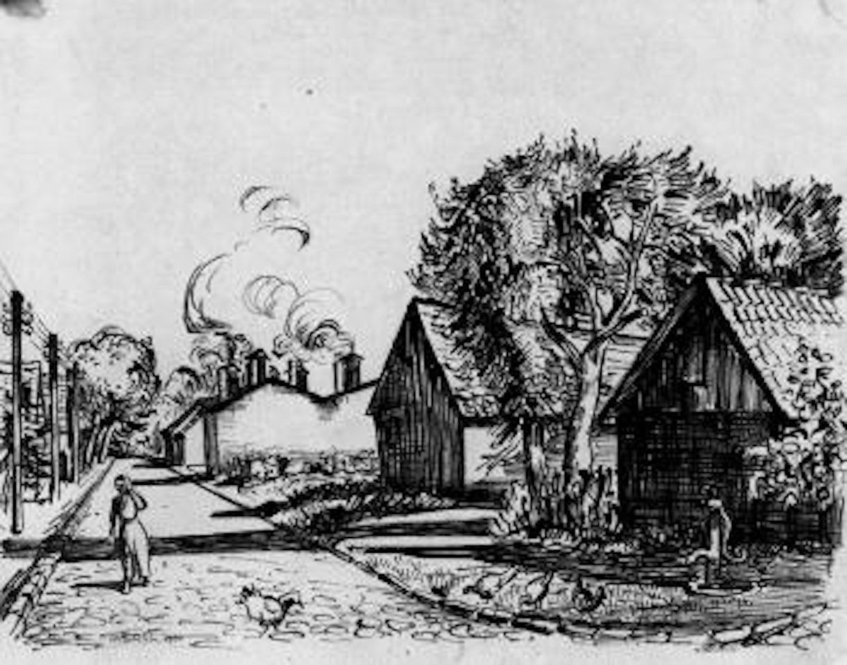Village street in Leba by Max Pechstein