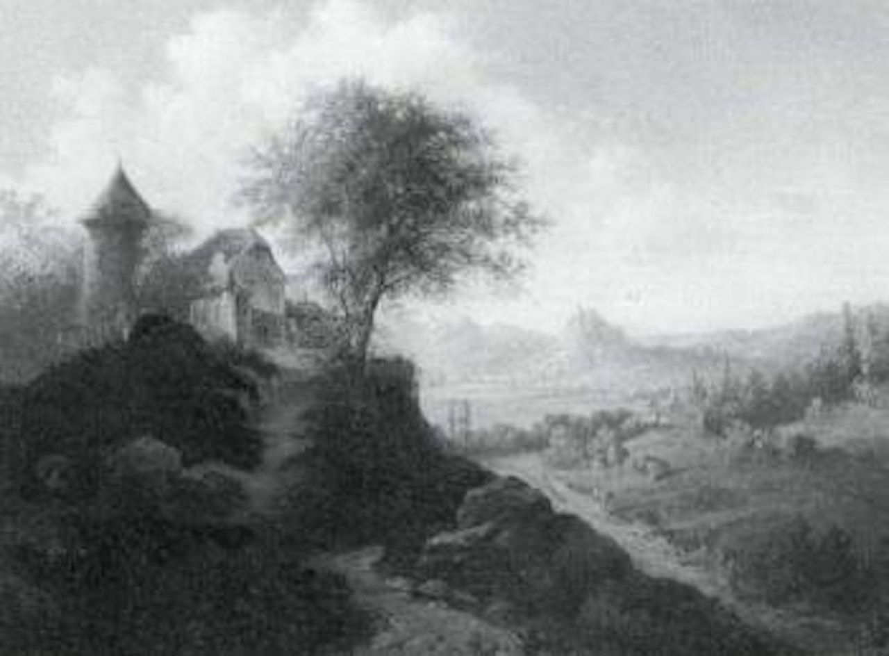 Extensive landscape with view of Danube valley by German School