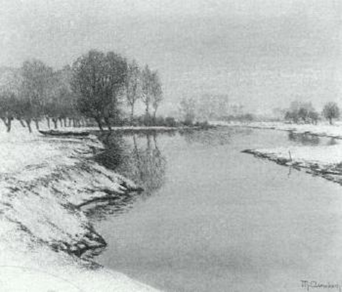 Winter's day on Altrhein by Max Clarenbach
