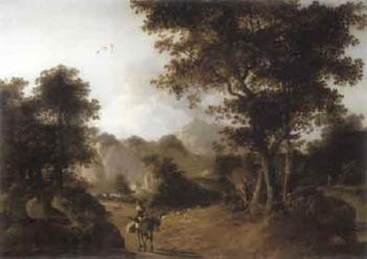 Muleteer on a track in an Italianate landscape by Jan Both