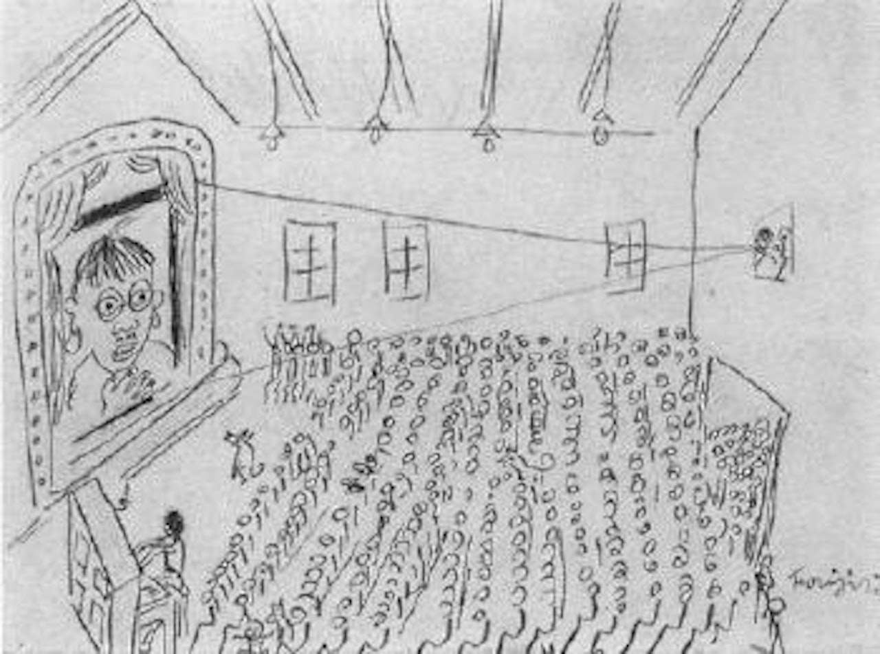 Autoportrait au cinema by Leonard Tsuguharu Foujita