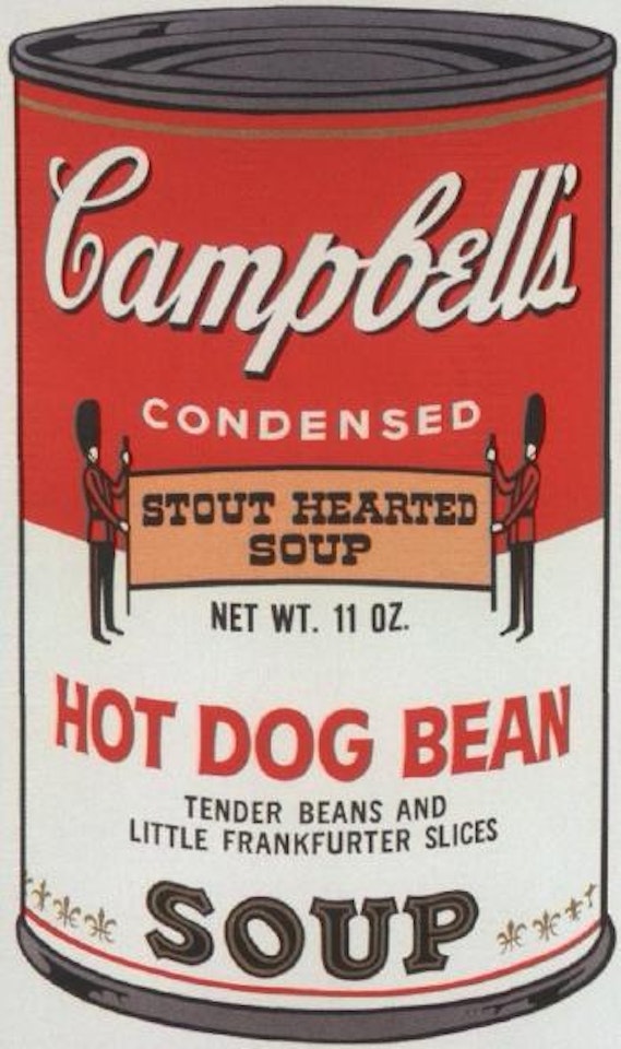 Campbell's Hot Dog Bean Soup by Andy Warhol