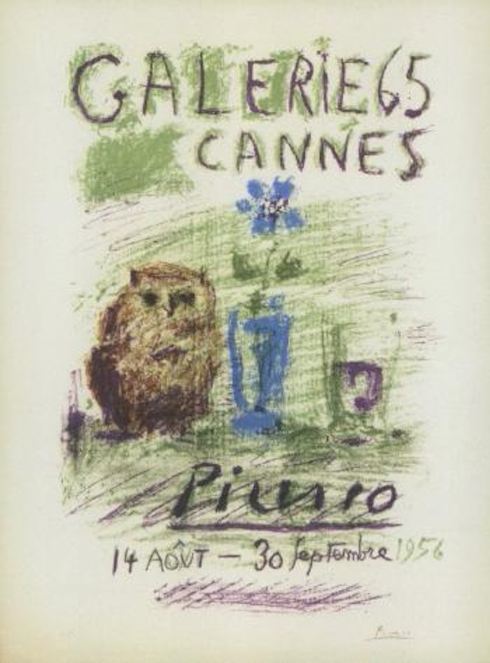 Hibou, verre et fleur by Pablo Picasso