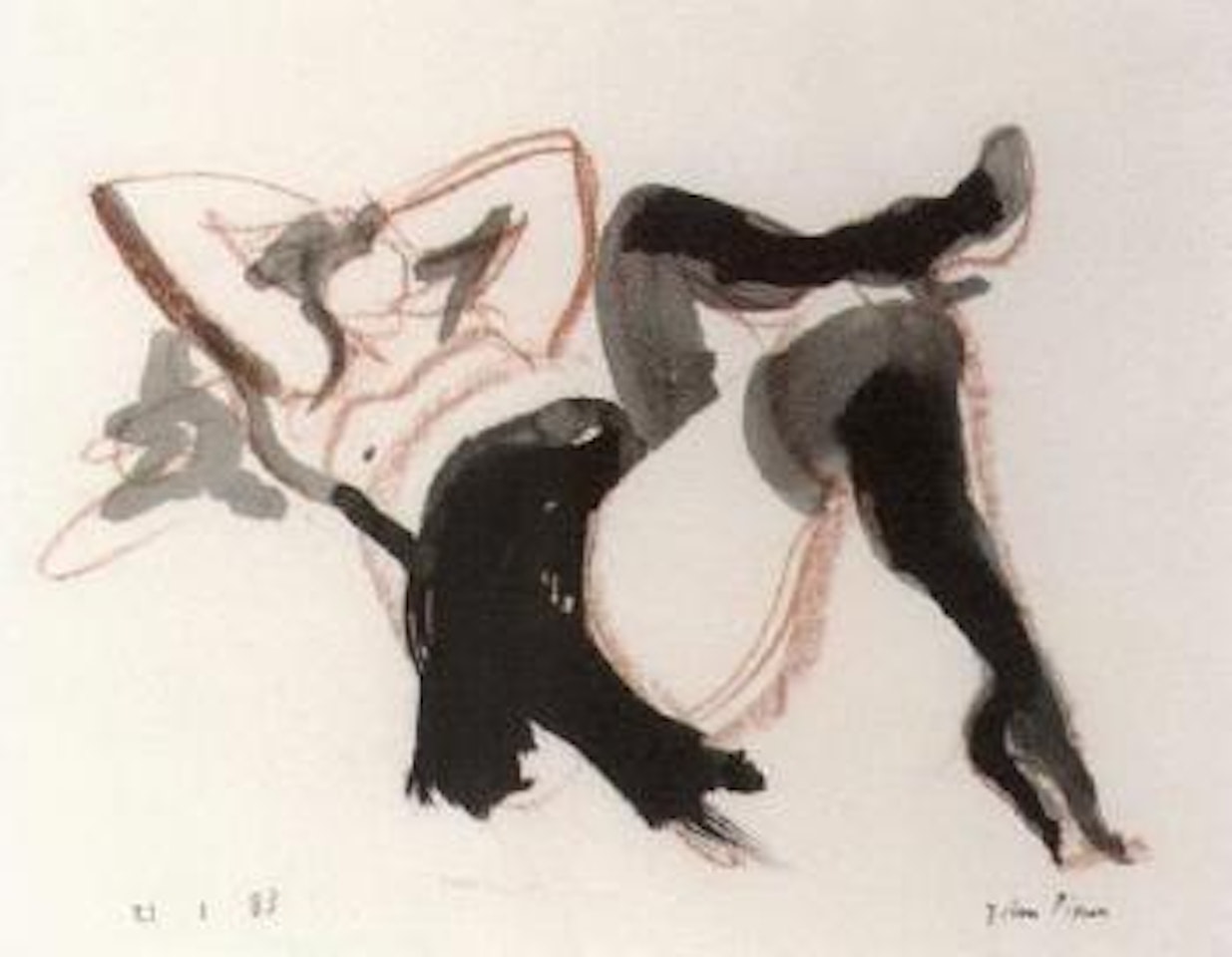 Woman reclining by John Piper