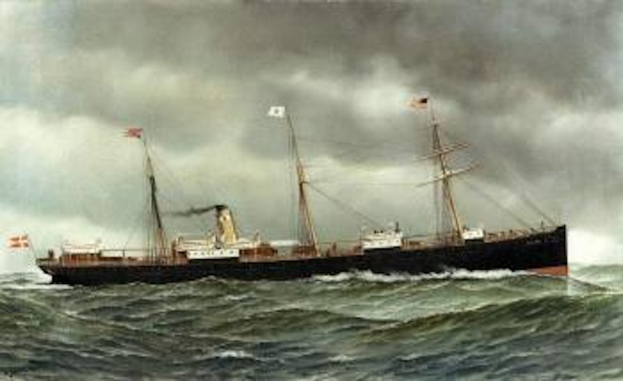 The 'Island' at sea by Antonio Jacobsen