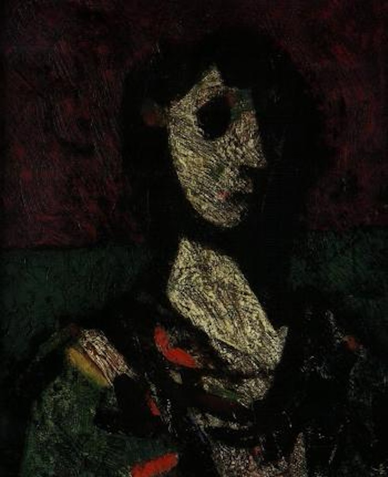Girl with black eyes by Mordecai Ardon