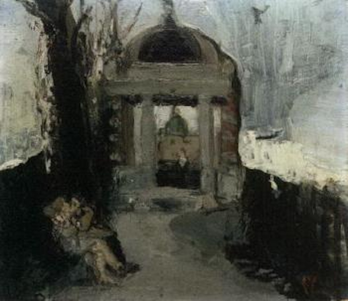 Lovers on high promenade by Willy Guggenheim Varlin