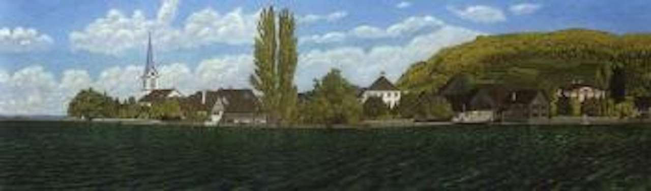 Berlingen seen from lake by Adolf Dietrich