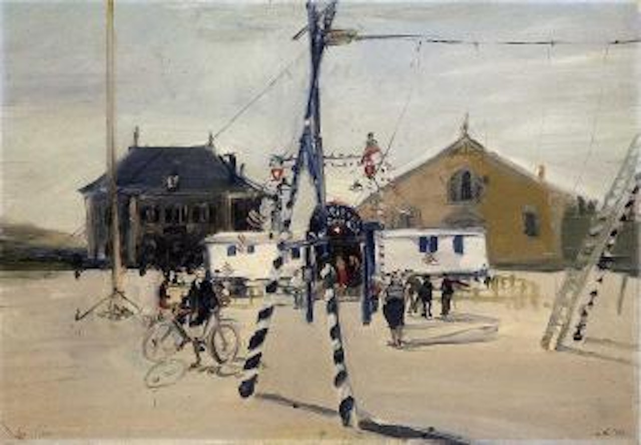 Les varietes nationales, circus in Rapperswil by Willy Guggenheim Varlin