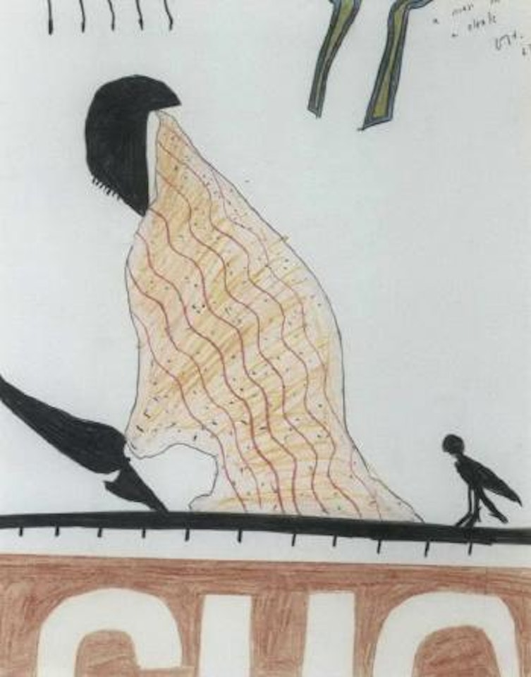 Man in a cloak by David Hockney