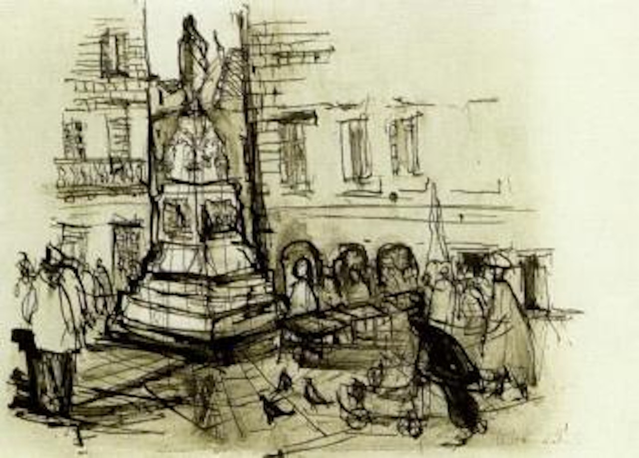 Market square by Hans Staudacher